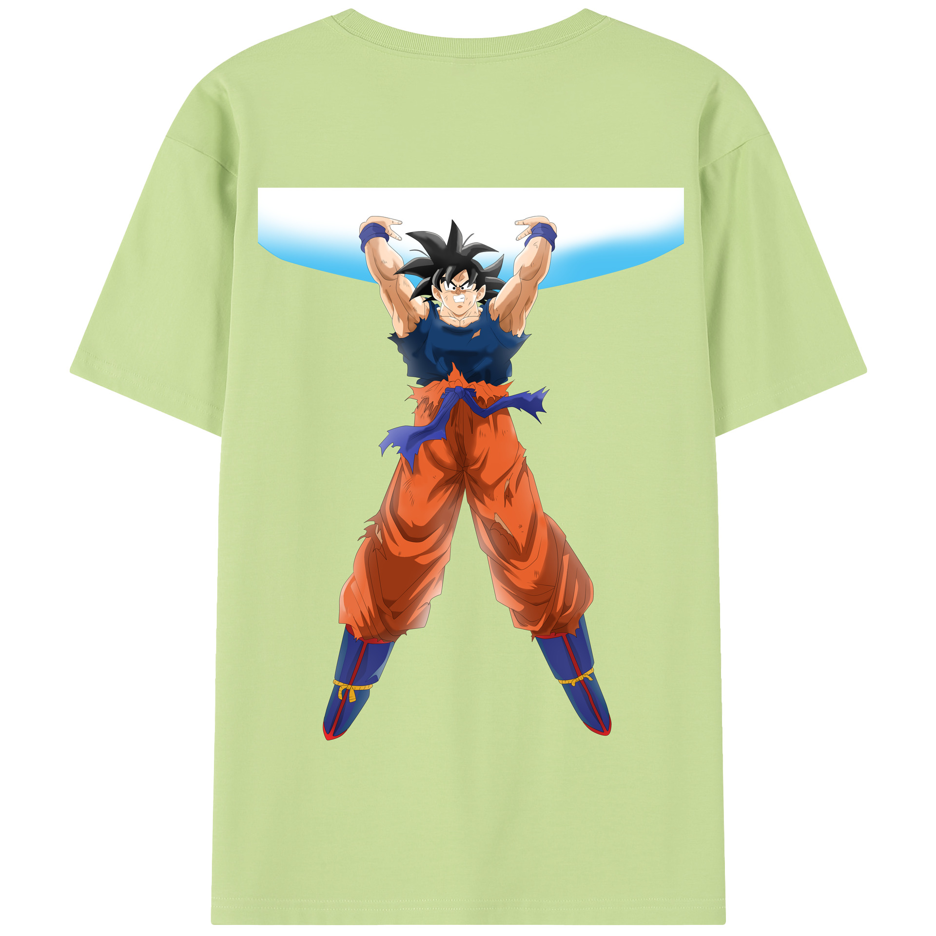 （画像用） ドラゴンボール 孫悟空（そん ごくう）Son Goku カカロット DRAGON BALL Kakarotto 綿100％半袖Tシャツ（背面プリント）